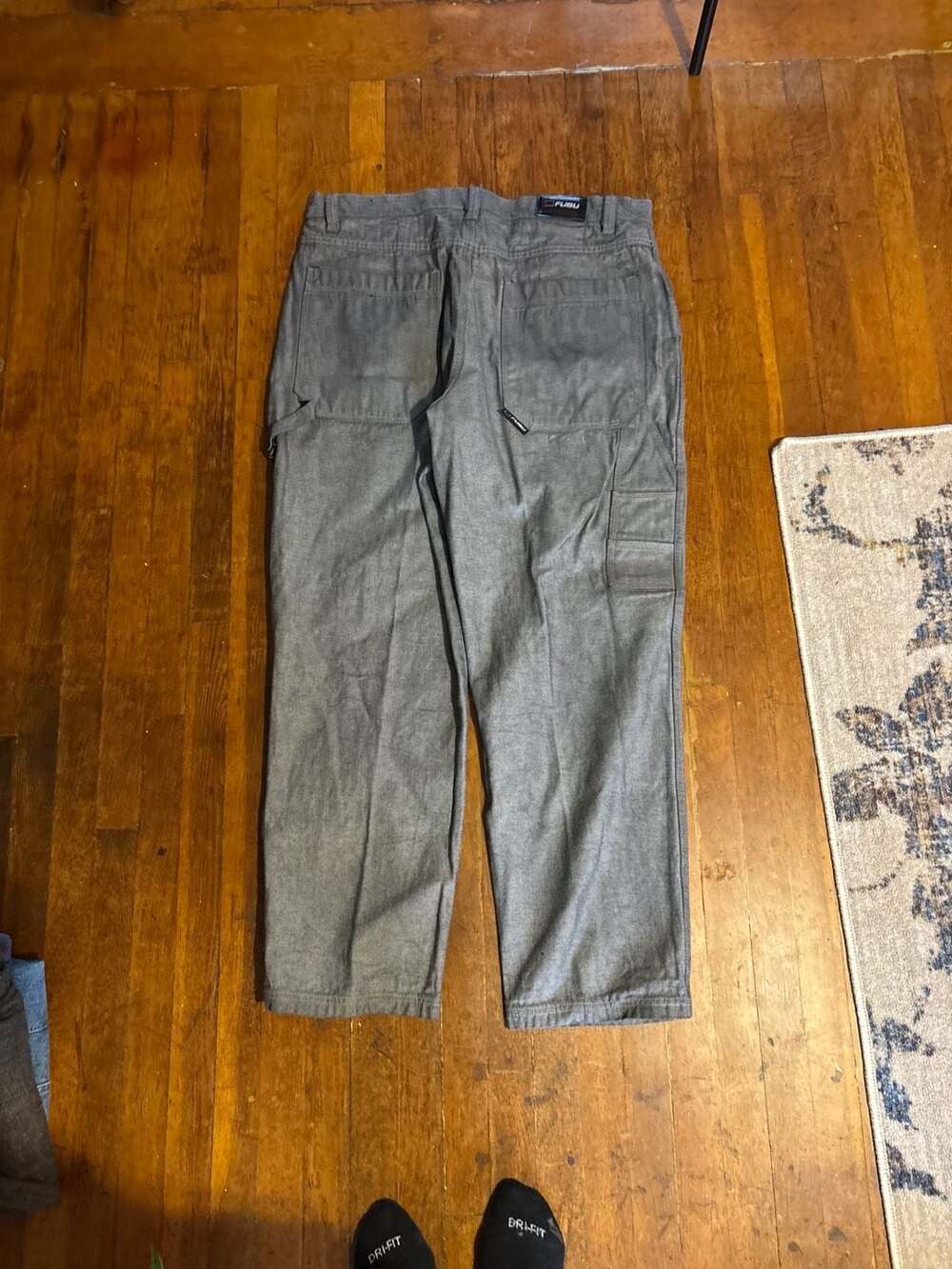Vintage FUBU The Collection Grey Carpenter Pants W42 L34